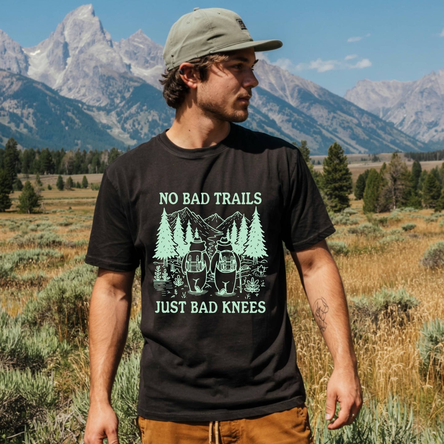 No Bad Trails Just Bad Knees Tee