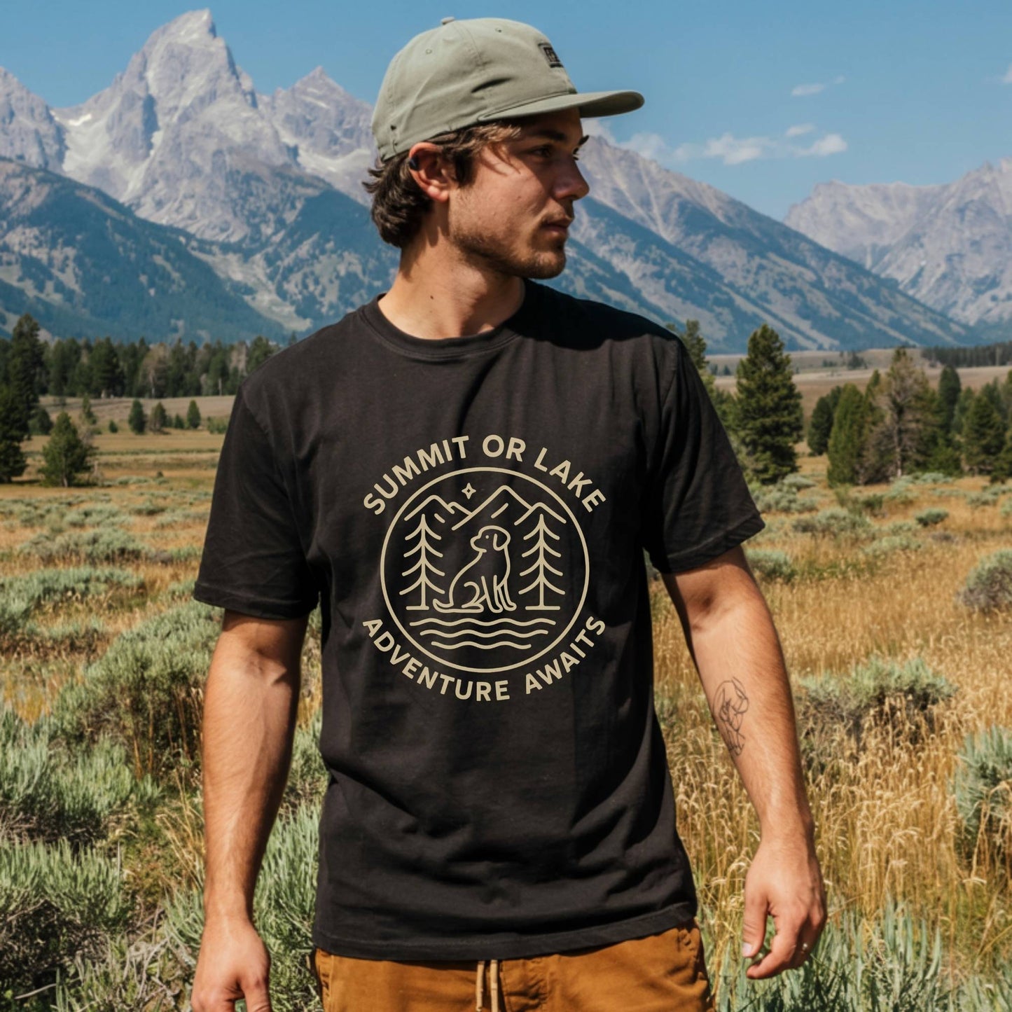 Summit or Lake, Adventure Awaits Tee