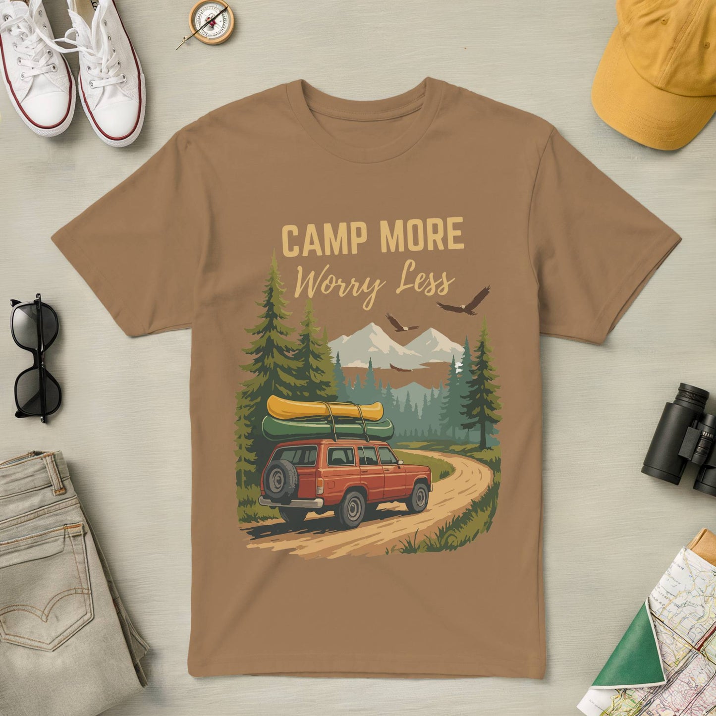 Camp More Worry Less Tee