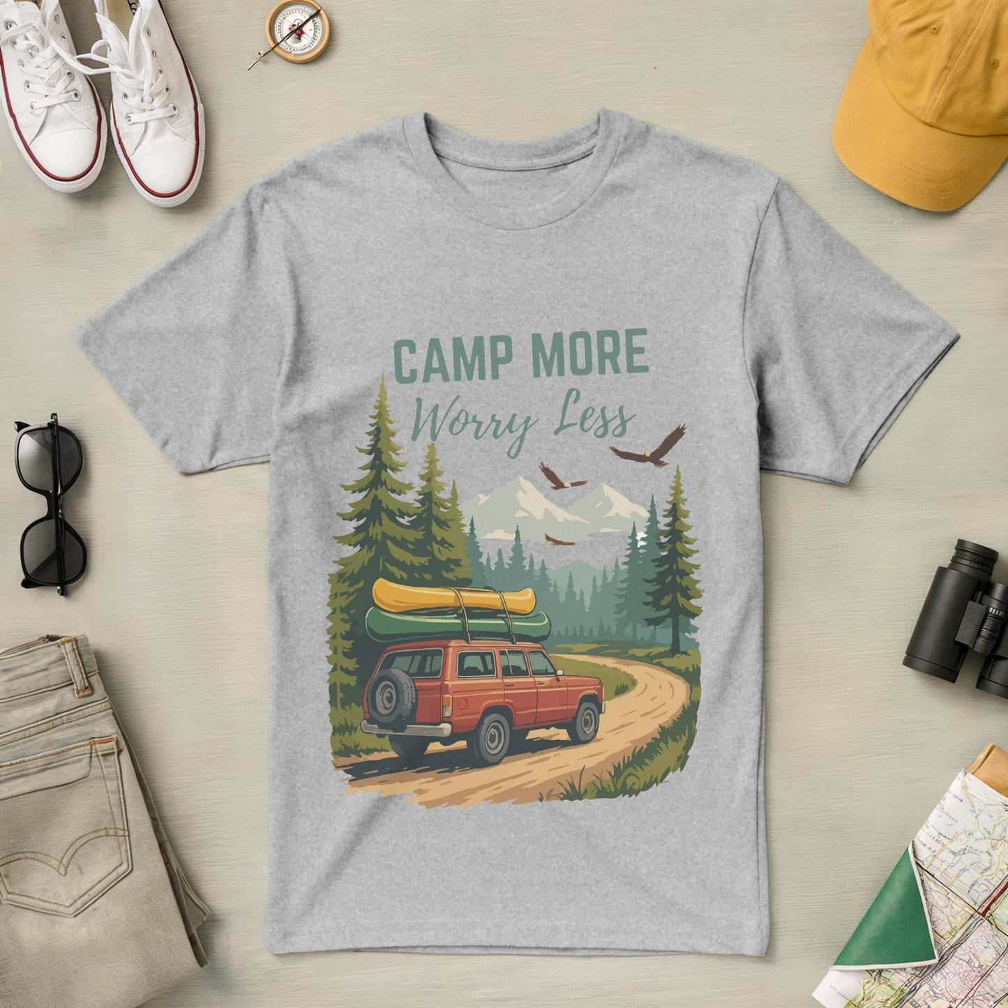 Camp More Worry Less Tee
