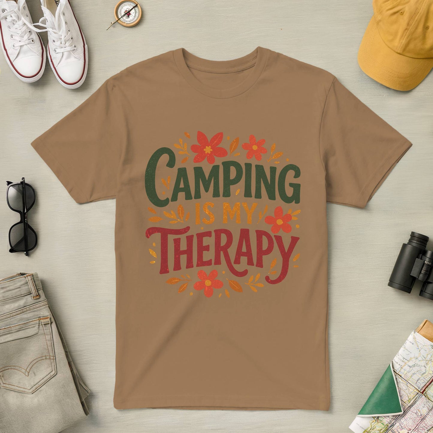 Camping is My Therapy Tee