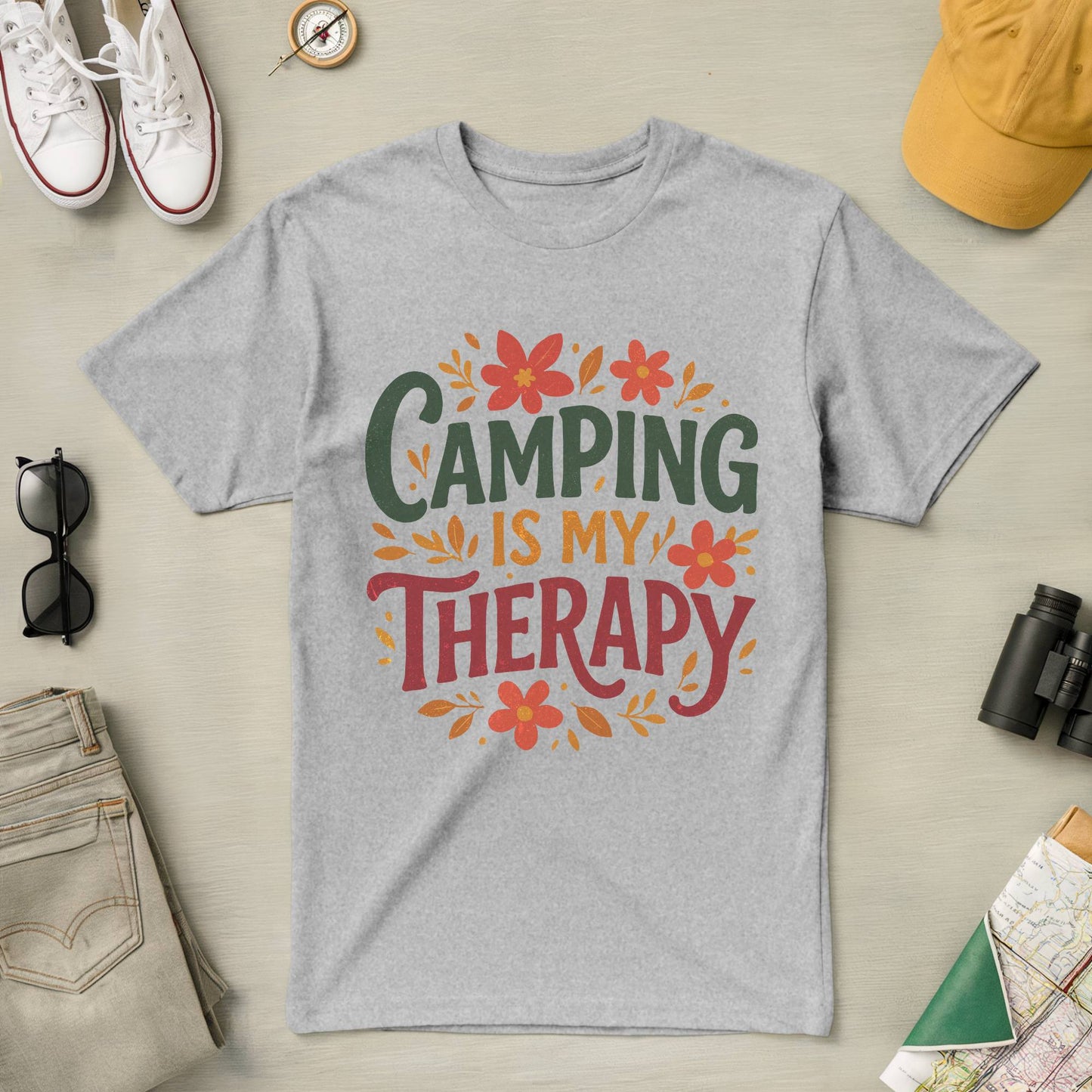 Camping is My Therapy Tee