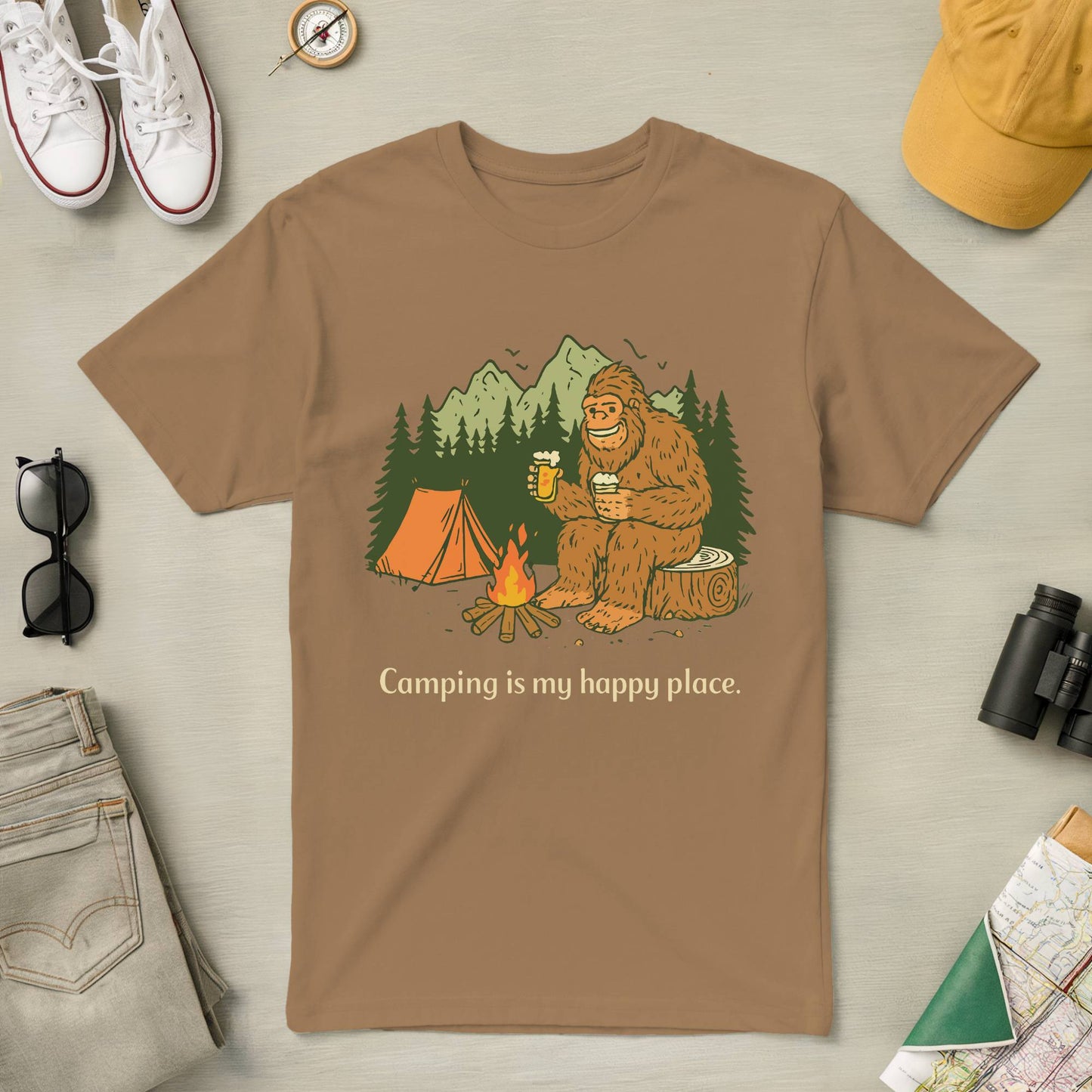 Camping is My Happy Place Tee