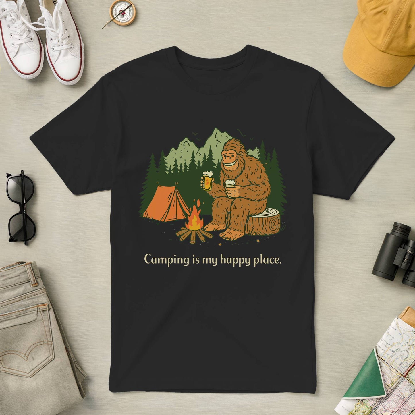 Camping is My Happy Place Tee