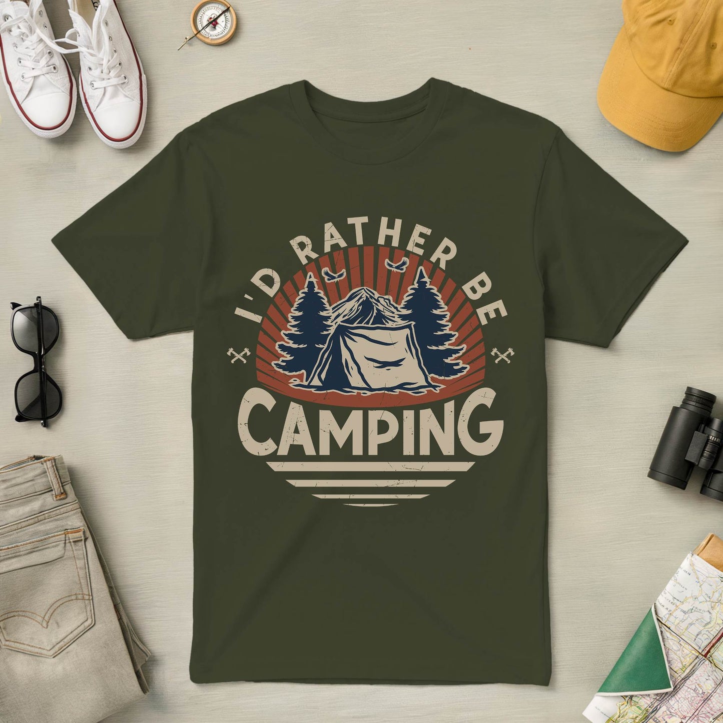 I'd Rather Be Camping Tee