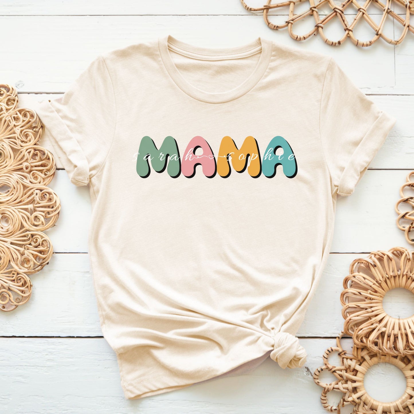 Mama with kids' names Tee