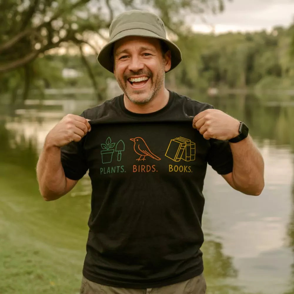 Plants Birds Books Tee