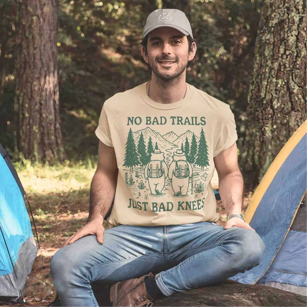 No Bad Trails Just Bad Knees Tee