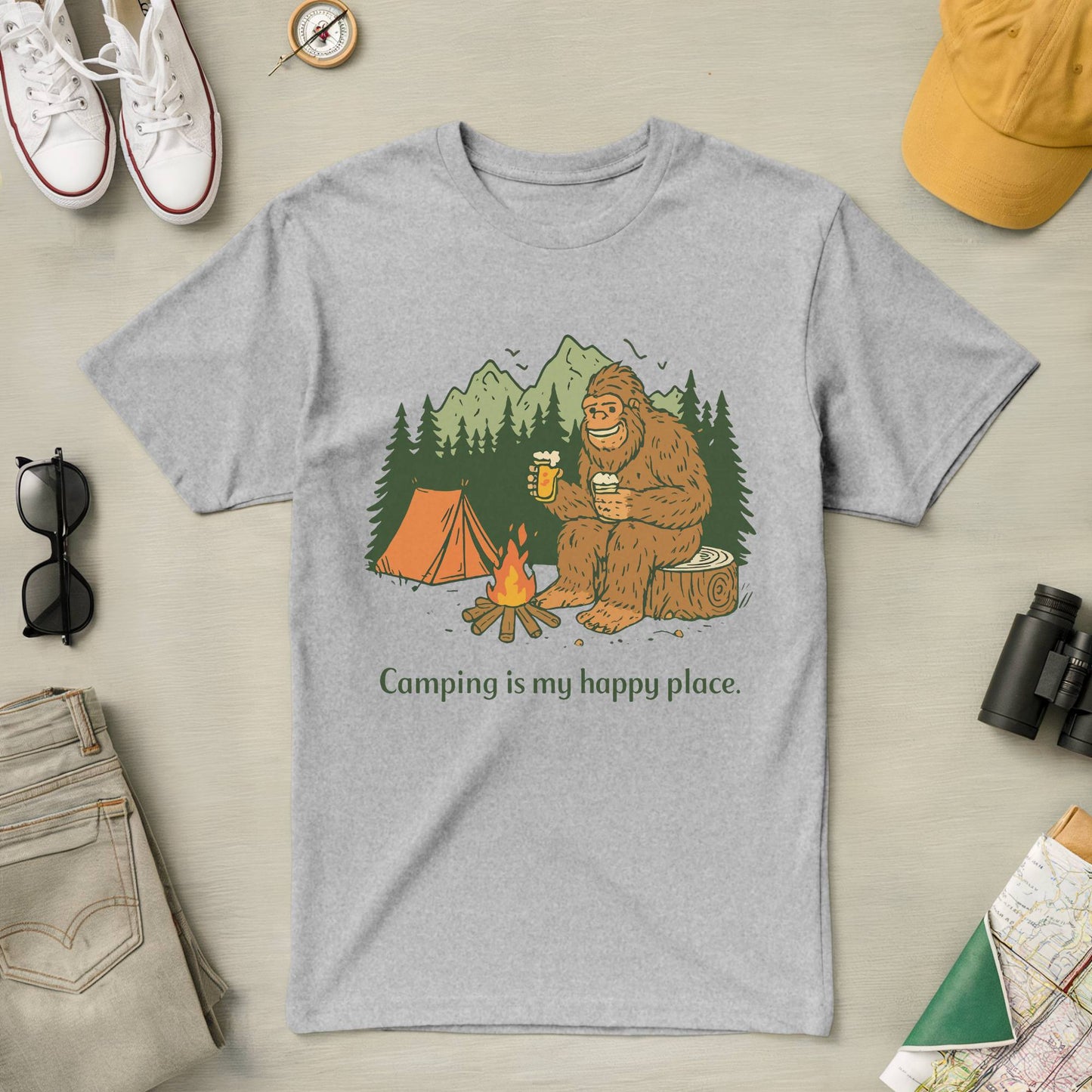 Camping is My Happy Place Tee