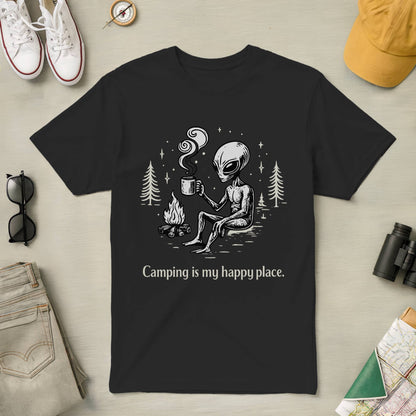 Camping is My Happy Place Tee (Alien Ver.)