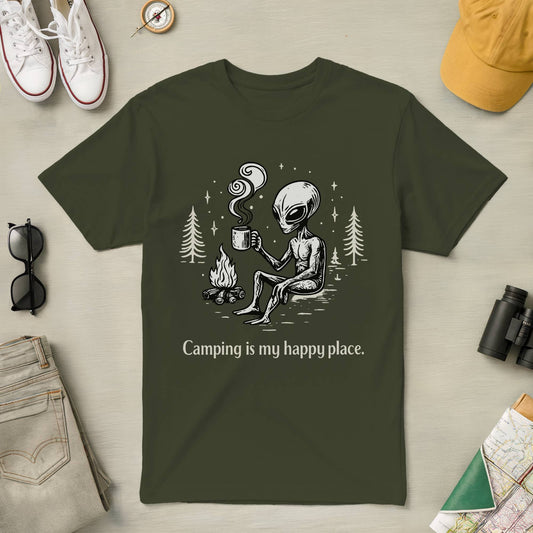 Camping is My Happy Place Tee (Alien Ver.)