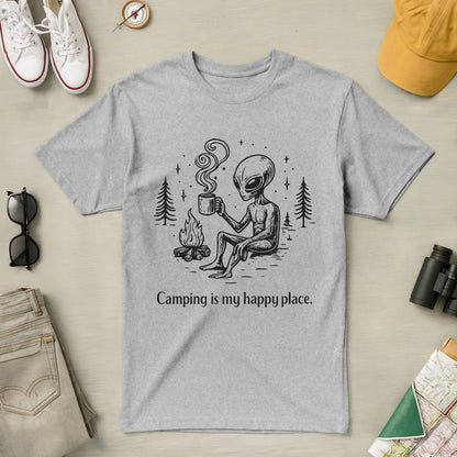 Camping is My Happy Place Tee (Alien Ver.)