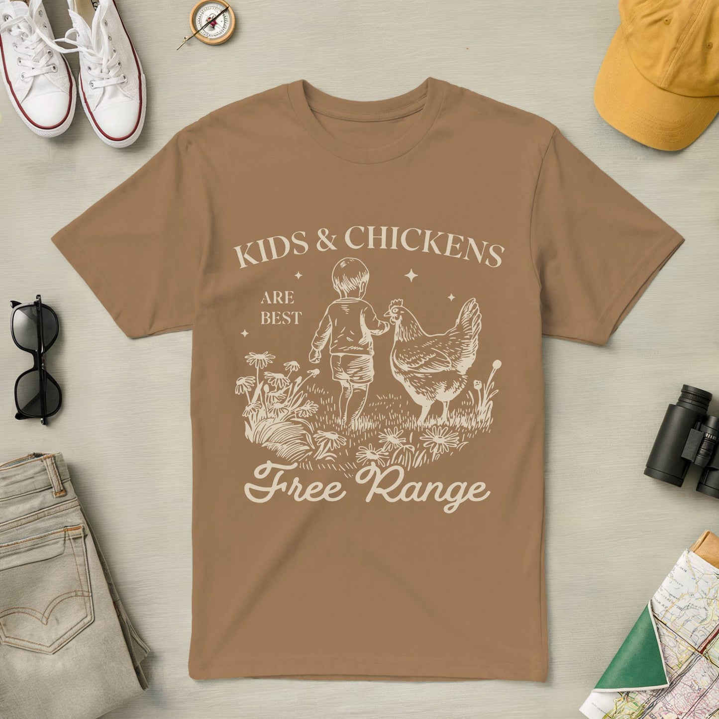 Kids & Chicken Free Range Tee