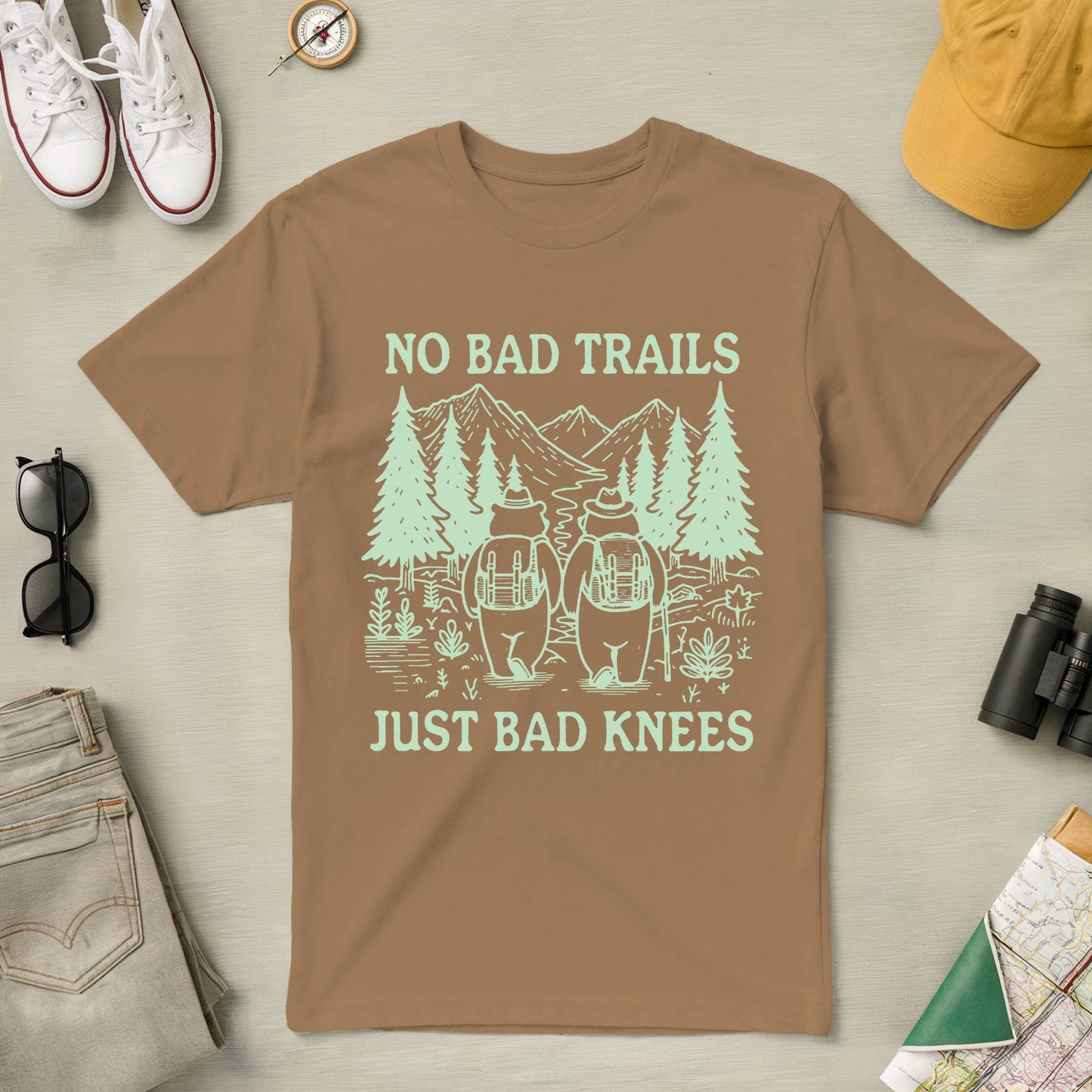 No Bad Trails Just Bad Knees Tee