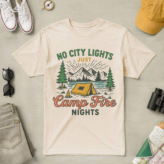 No City Lights Just Campfire Nights Tee
