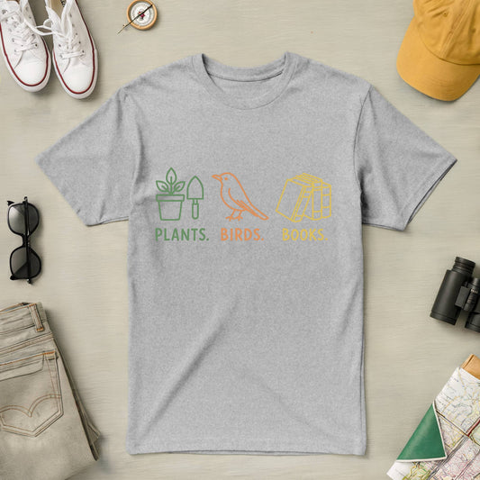 Plants Birds Books Tee